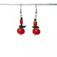 Boucles d'oreilles tendance rouges fantaisie