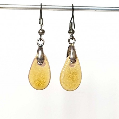 Boucles d'oreilles gouttes jaune d'or