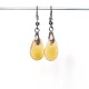 Boucles d'oreilles gouttes jaune d'or