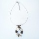 Collier blanc en raku original  tendance chic