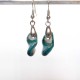 Boucles d'oreilles tortillons légers turquoises