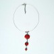 Collier trio rouge ethnique chic