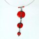 Collier trio rouge ethnique chic