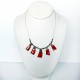 Collier rouge  chic fantaisie élégante