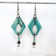 Boucles d'oreilles turquoises originales et uniques