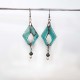 Boucles d'oreilles turquoises originales et uniques