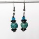 Boucles d'oreilles turquoises rondes et légères