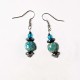 Boucles d'oreilles turquoises rondes et légères