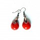 Boucles d'oreilles lumineuses rondeur rouge