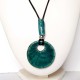 Collier artisanal réglable rondeur turquoise