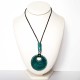 Collier artisanal réglable rondeur turquoise