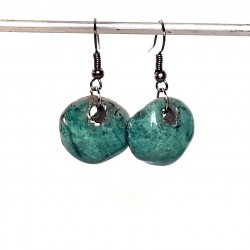 Boucles d'oreilles boules turquoises