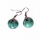 Boucles d'oreilles boules turquoises