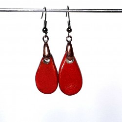 Boucles d'oreilles rouge éclatant