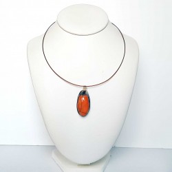 Collier scarabée orange