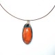 Collier scarabée orange