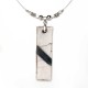 Collier rectangle chic blanc et noir