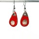 Boucles d'oreilles gouttes rouges lumineuses