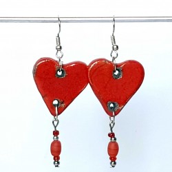 Boucles d'oreilles coeurs longs