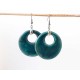 Boucles d'oreilles turquoises grandes et rondes