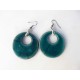 Boucles d'oreilles turquoises grandes et rondes