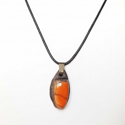 Collier scarabée orange