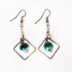 Boucles d'oreilles légères perles  turquoises