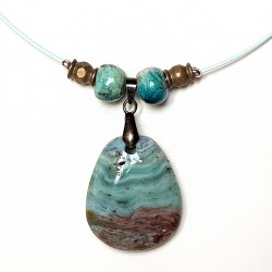 Collier en pierre naturelle chrysocolle