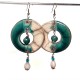 Grandes boucles d'oreilles en turquoise et blanc