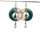 Grandes boucles d'oreilles en turquoise et blanc