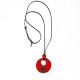Collier rond rouge et noir réglable