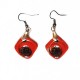 Boucles d'oreilles fantaisie rouge