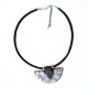 Collier ethnique chic blanc et noir 