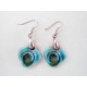 Boucles d'oreilles losange bleu