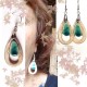 Boucles d'oreilles artisanales grandes gouttes