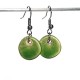 Boucles d'oreilles rondes vert gazon