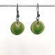 Boucles d'oreilles rondes vert gazon