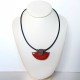 Collier ethnique chic rouge et noir