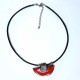 Collier ethnique chic rouge et noir