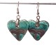 Boucles d'oreilles coeurs turquoises