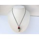 Collier nature raku blanc  et rouge