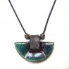 Collier artisanal brillant en raku