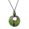 Collier unique fait main nature vert gazon