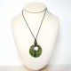 Collier unique fait main nature vert gazon