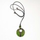 Collier unique fait main nature vert gazon