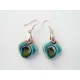 Boucles d'oreilles losange bleu