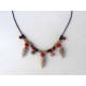 Collier rouge et noir chic et lumineux réglable