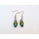 Boucles d'oreilles raku  larmes d'azur