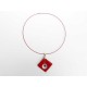 Collier rouge chic léger et lumineux 