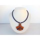 Collier gai et tendance orange et noir 